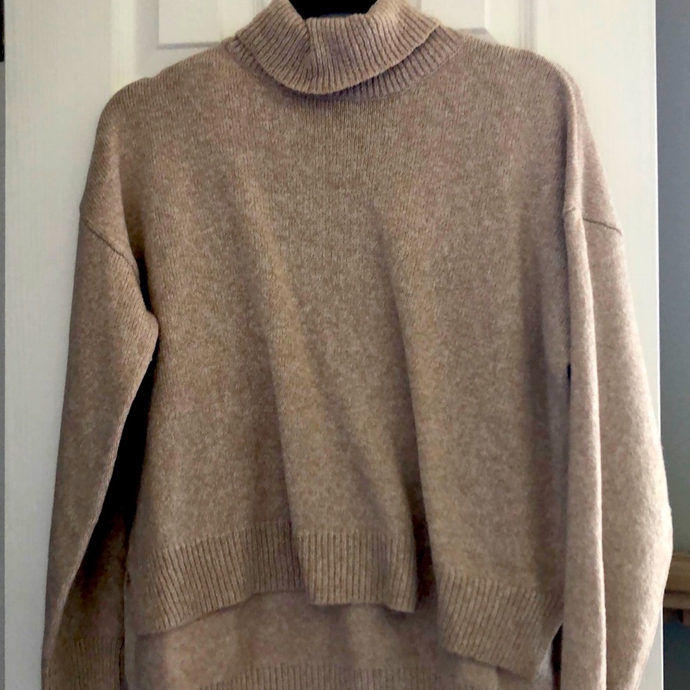 Cropped turtleneck sweater